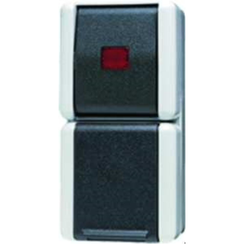 JUNG 876KOW Elektroschalter Rocker Switch Schwarz - Rot - Weiß (876KOW)