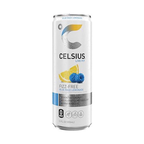 CELSIUS Fizz Free Blue Razz Lemonade, Functional Essential Energy Drink 12 Fl Oz (Pack of 12) thumbnail