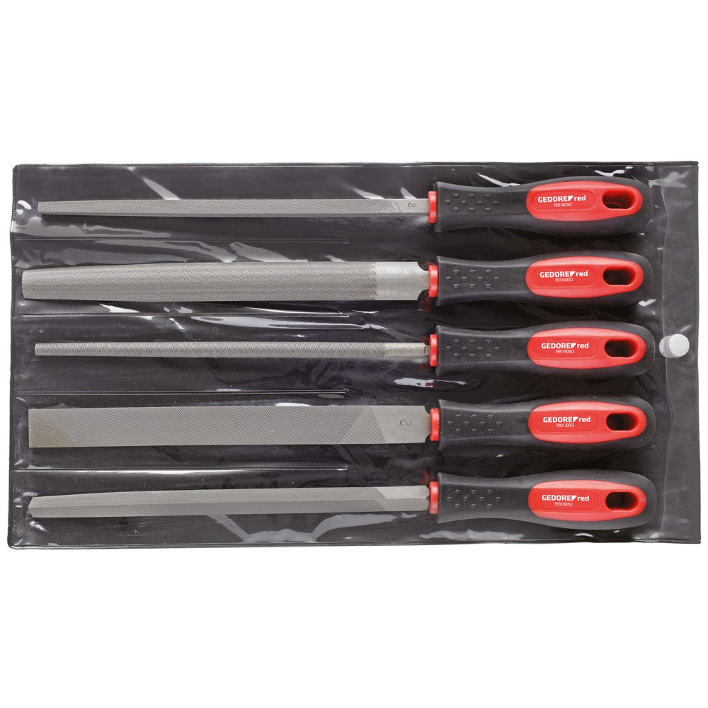 Gedore R93000005 File Set Tri.+sq.+flat+rnd+half-rnd 5pcs