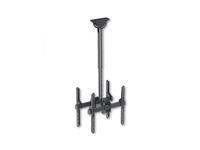 TECHLY Universal Ceiling Support - Deckenhalterung Für 2 LCD-Displays - Stahl - Schwarz - Bildschirmgröße: 81.3-139.7 Cm (32-55) (ICA-CPLB-944D)