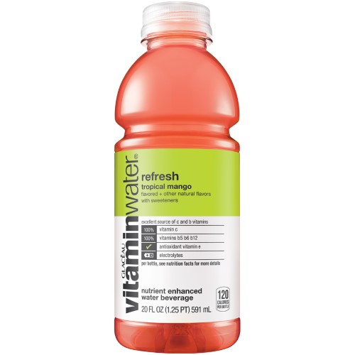 Vitamin Water, Tropical Mango, 20 Fl Oz, 12 Count (Pack of 12)