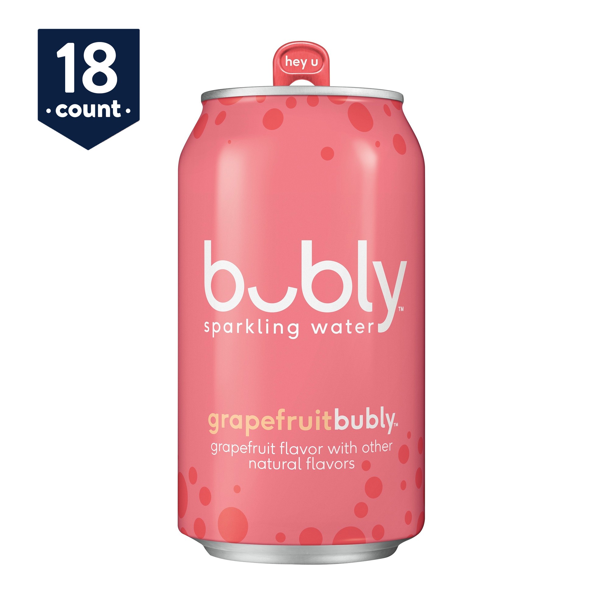 Bubly Grapefruit Flavored Sparkling Water  12 Oz  18 Pack Cans