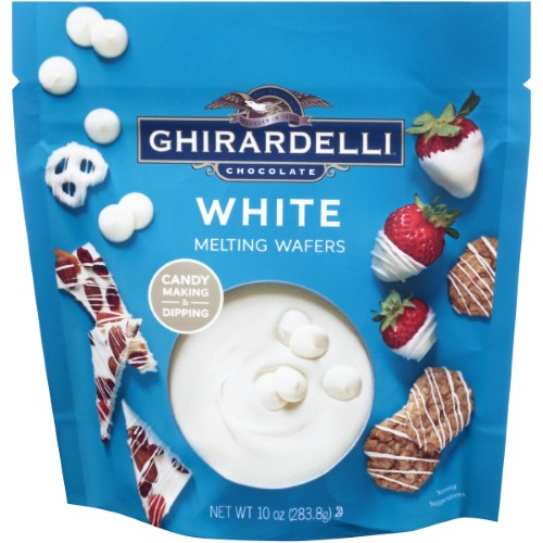 Ghirardelli Melting Wafers Pouch, White Chocolate, 10 Oz