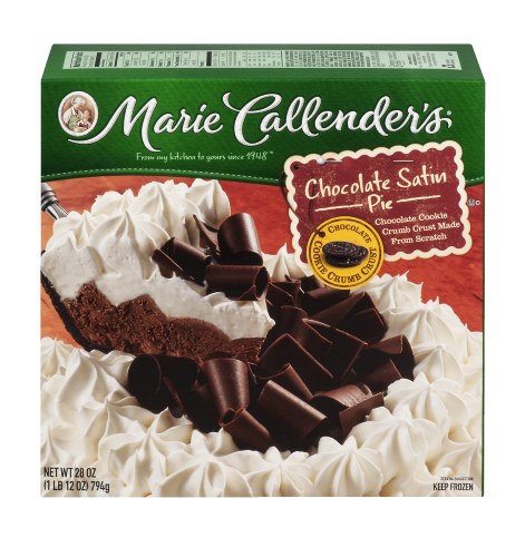 Marie Calenders Frozen Chocolate Satin Pie, 28 Oz