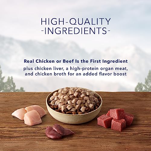 Blue Buffalo Wilderness Trail Toppers Wild Cuts High Protein, Natural Wet Dog Food Variety Pack, Chicken and Beef Bites, 3-oz Pouch, 12 Count thumbnail