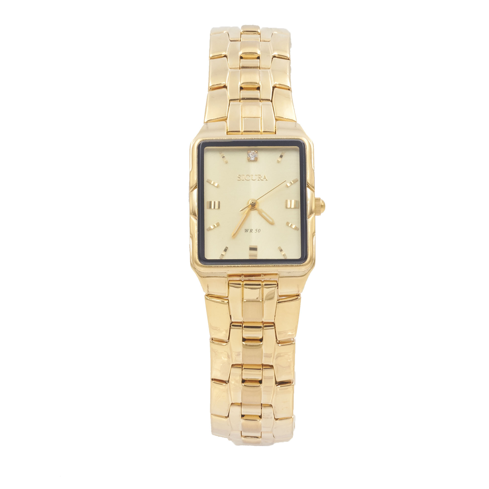 Womens Watches SAMG 2292 52Y Gold Quartz Stainless Steel Gold Tone