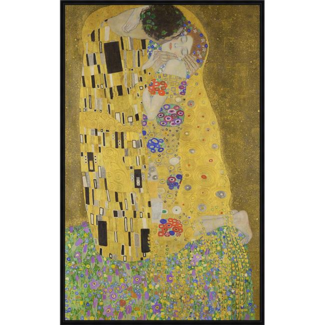 5104 the Kiss, Framed Giclee Canvas Art