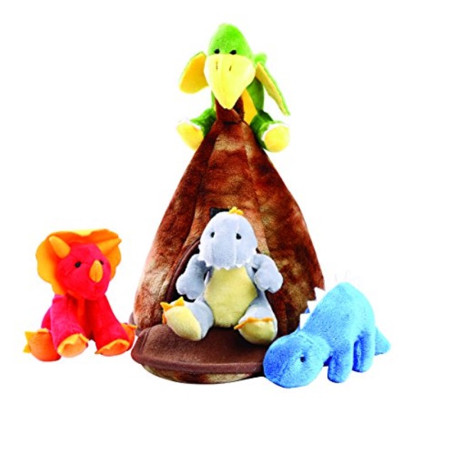 Animal House Animals Sound Toys with Carrier Plush Baby Gift Toddler Gift (Dino World)
