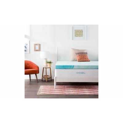 LINENSPA Gel Swirl Memory Foam Topper - Multiple Options Available Queen 4 Inch Multi-color