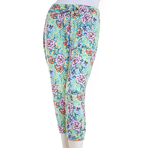 Juniors No Comment Soft Stretch Knit Cropped Jogger Pants Mint
