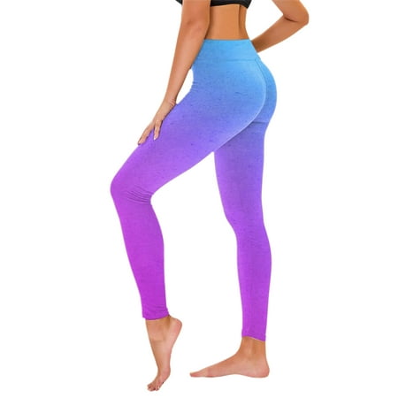GWAABD Insulated Leggings for Women High Waisted Thick Soft Sweatpants Gradient Print Tights Pants Tummy Control Lifting Trousers Yoga Workout Jogger 