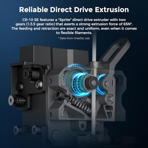 Creality CR-10 SE 3D Printer 600mm/s Print Speed with 8000mm/s² Acceleration CR Touch Auto Leveling, 300℃ High-Temp Hotend Sprite Direct Extruder a thumbnail
