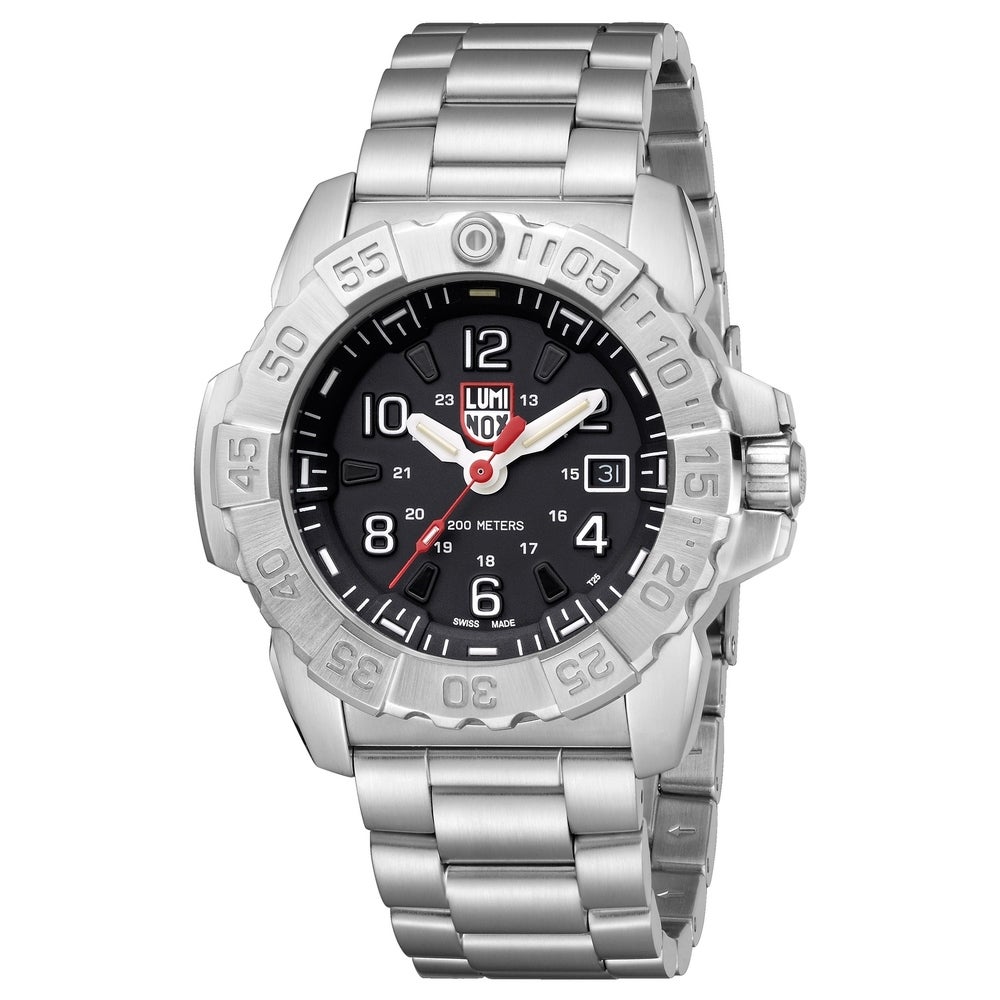 Luminox Men's 3252 Navy Seal Stainless Black Dial Bracelet Watch