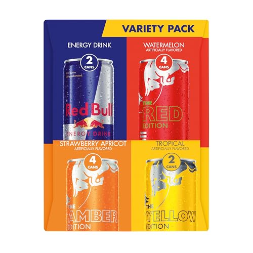 Red Bull Energy Drink  Red Edition  Amber Edition  Yellow Edition Energy Drink Variety Pack  8.4 Fl Oz  Pack of 12 Cans thumbnail