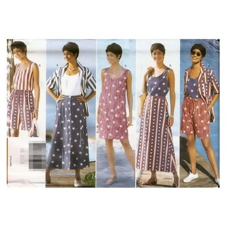 KYTVOLON Sewing Pattern 4542 Misses  Shirt  Dress  Top  Skirt & Shorts  Sizes 16 18 20 22
