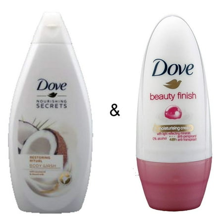Body Wash Restoring Ritual 500 by Dove & Roll-on Stick Beauty Finish 50ml by Dove