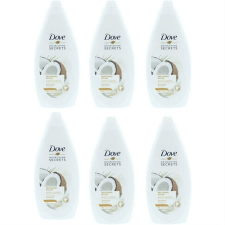 Dove Body Wash Restoring Ritual with Coconut Oil and Almond Milk  500ml - Pack of 6
