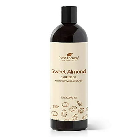Plant Therapy Sweet Almond Oil - for Skin  Hair  Body  Face & Baby - Natural Moisturizer  Massage & Aromatherapy Carrier Oil 100% Pure  Cold Pressed C