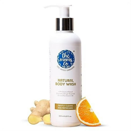 The Moms Co. Natural Body Wash| Gently Cleans & Moisturizes Dry  Itchy Skin| with Gentle Coconut-Based Cleansers| Pregnancy Safe 200 Ml