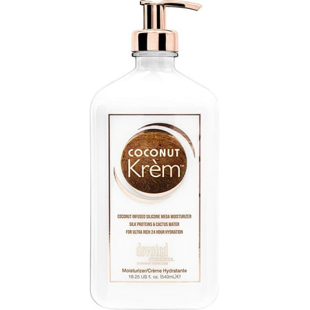 New Devoted Creations Coconut Krém Moisturizer - Coconut Infused Silicone Moisturizer with Silk Proteins & Cactus Water for Ultra Rich 24 Hour Hydrat