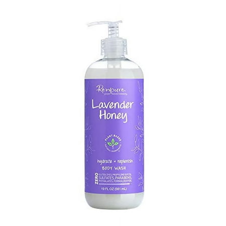 Organic Natural Lavender Body Wash  Manuka & Coconut Oil for Body – Sulfate Free  Moisturizing Shower Gel & Sensitive Skin Body Wash with Pump for W