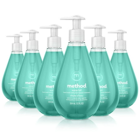 Method Gel Hand Soap  Waterfall  Biodegradable Formula  12 Fl Oz (Pack of 6)