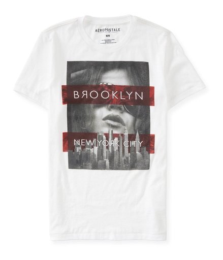 Aeropostale Men's Graphic Logo T-Shirt White 4888