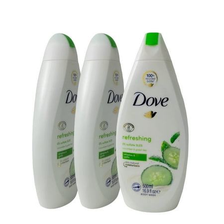 3 Dove Nourishing and Restore Body Wash 16.9Oz  Go Freash-Cucumber & Green Tea)10