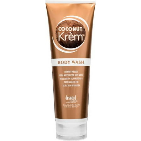 Coconut Krem Body Wash – Coconut Infused Moisturizing Body Wash with Silk Proteins and Cactus Water for Ultra Rich Hydration – 8 Oz.