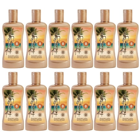 Sunscreen Tanning - SPF 8  PABA  Paraben  Gluten & Cruelty Free  Antioxidant Moisturizing Formula  6 FL OZ (Pack of 12)