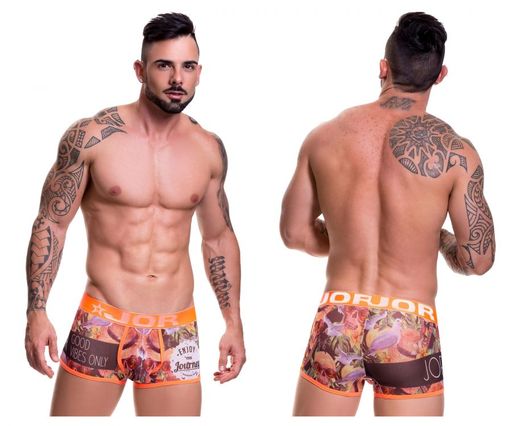 JOR 7703424127430 Mens 0489 Mojito Boxer Briefs, Orange - Large