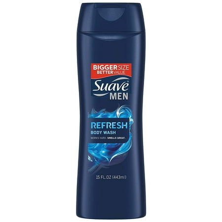 Men Body Wash  Refreshing  12 Fl Oz (Pack of 6)