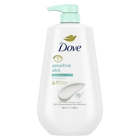 Dove Body Wash with Pump Sensitive Skin Hypoallergenic  Paraben-Free  Sulfate-Free  Cruelty-Free  Moisturizing Skin Cleanser Effectively Washes Away B