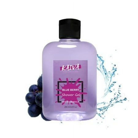 Kaiva Moisturizing Blue Berry Shower Gel Body Wash for Sensitive to Dry Skin |Enriched with Vitamin-E - 250 Ml