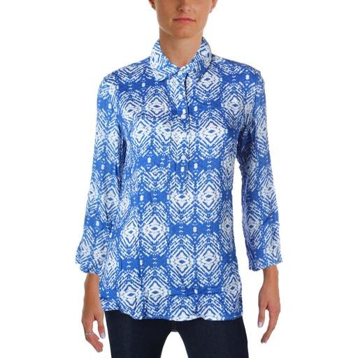 Felicite Womens Printed Pocket Casual Top