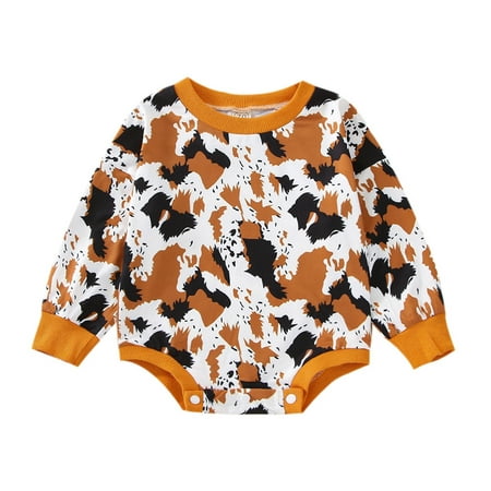 JDEFEG Boys  Pajama Sets Baby Boy Sweater Outfit Baby Unisex Cotton Leopard Autumn Long Sleeve Romper Bodysuit Set Clothes Modern Boys Clothes Baby La
