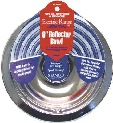 Stanco Metal Prod 5075-6 Chrome Lock Notch Bowl - 6 in.
