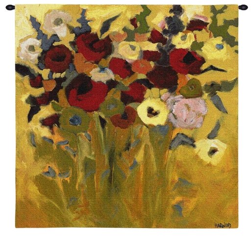 Fine Art Tapestries 6781-WH Botanica Wall Tapestry - Medium