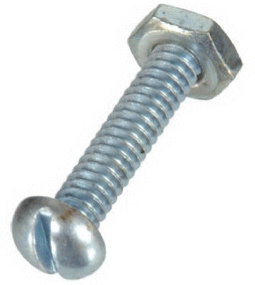 Hillman Fasteners 7668 10 Pack, 8-32 X 0.75 in. Zinc Plated, Machine Screw with Nut.