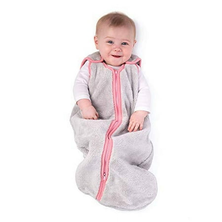 Baby Deedee Sleep Nest Teddy Baby Sleeping Bag  Gray Bubble Gum  Medium (6-18 Month)