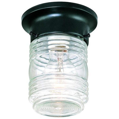Hardware House Electrical 54-4742 Outdoor Ceiling Jelly Jar Black