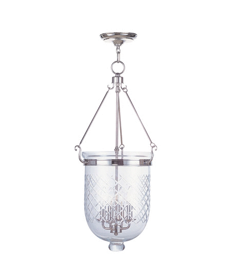 Livex 5075-35 4 Light Pendant in Polished Nickel