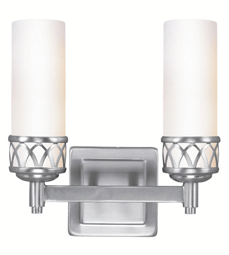 Livex Lighting-4722-91-Westfield - Two Light Bath Bar Brushed Nickel