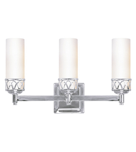 LIVEX LIGHTING 4723-05 Westfield 3 Light Polished Chrome Bath Vanity