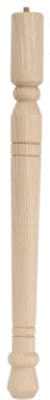 Waddell 2554 1.63 X 1.63 in. Hardwood Early American Table Leg