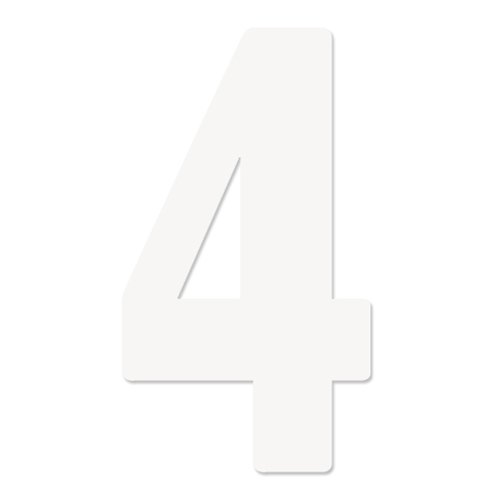 Factory Effex 04-2564 White 4  Pro Number Graphic