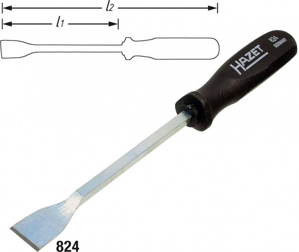 HAZET 824 Scraper Length: 270mm, Tool Steel