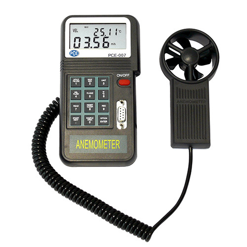 PCE Instruments Anemometer Wind Speed Air Temperature Measurement Device (PCE-007)