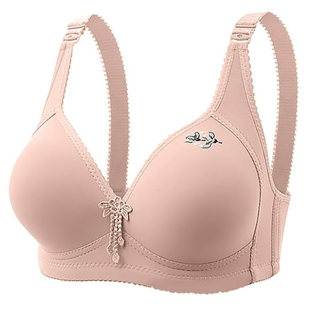 Deagia Clearance Full Figure Wirefree Support Bra Daily Thin Without Steel Ring Large Size and Comfortable Shoulder Strap Convertible Bras L #4723