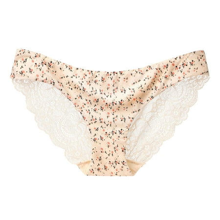 GWAABD No Mid Seam Panties Ladies Underwear Lace Hollow Out Seamless Low Waist Briefs